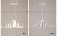 Светодиодная подвесная люстра в белом цвете на 5 ламп в современном стиле