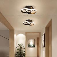 Современный светильник в форме двух кругов для коридора черного цвета для спальни, кухни, коридора_черн