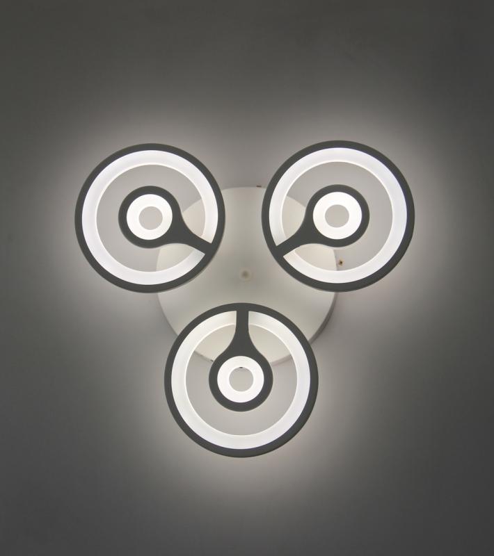 Современная LED люстра с пультом 3 режима на 3 лампы